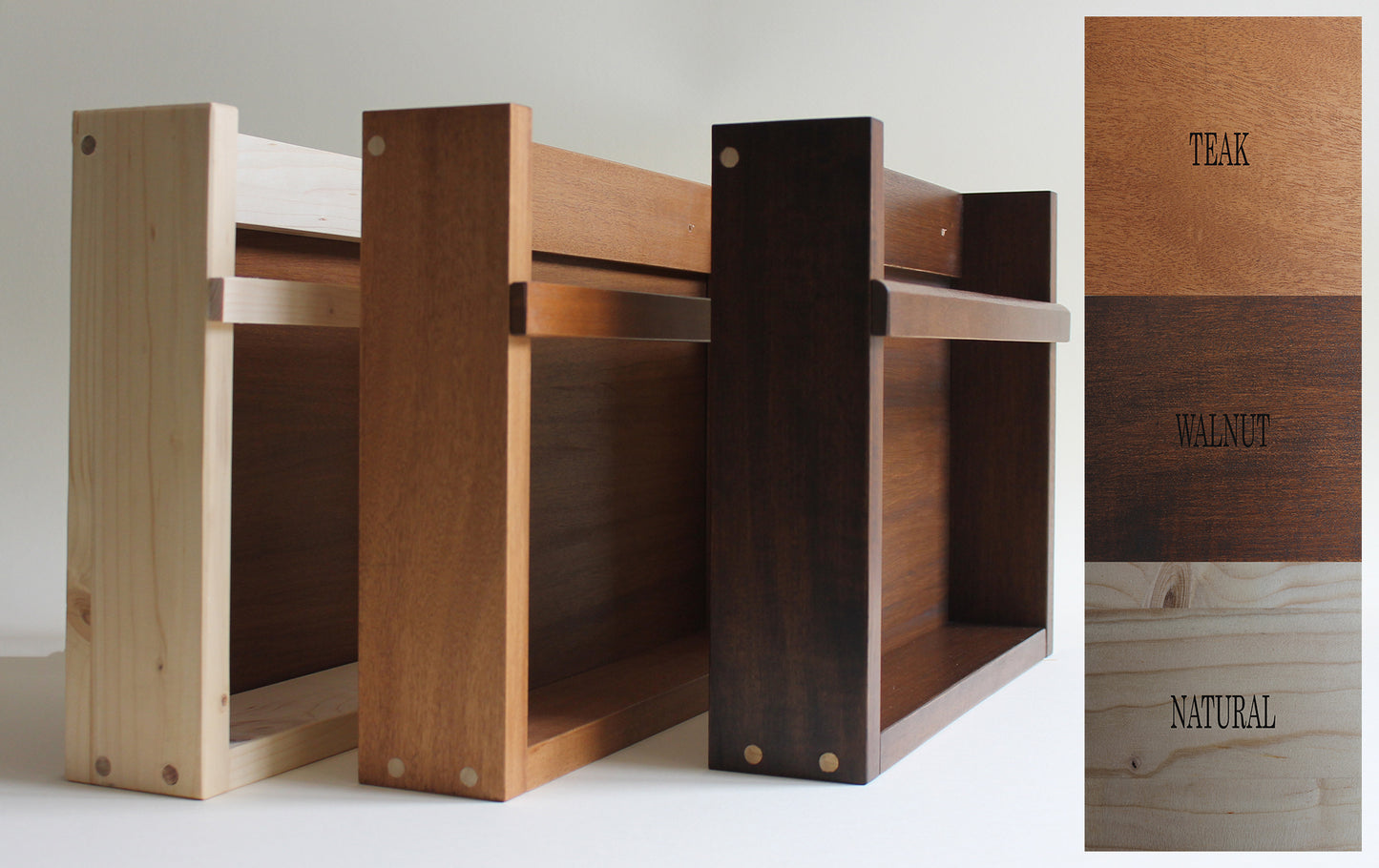 Scaffale Organizer Porta Vinili LP da Parete | Legno Noce Anni 50 | Bixdesign