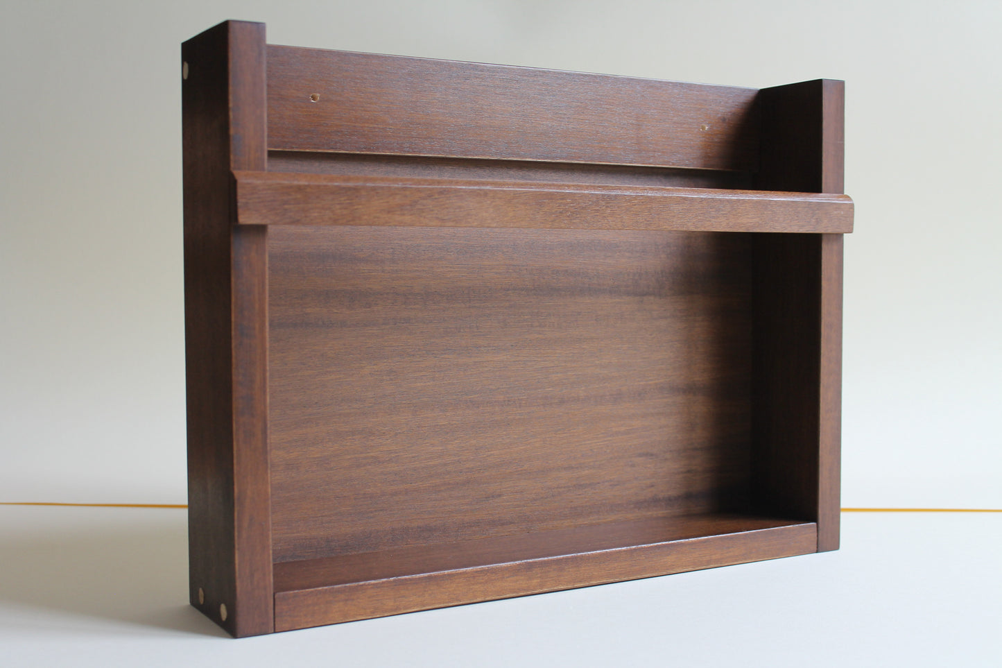 Scaffale Organizer Porta Vinili LP da Parete | Legno Noce Anni 50 | Bixdesign