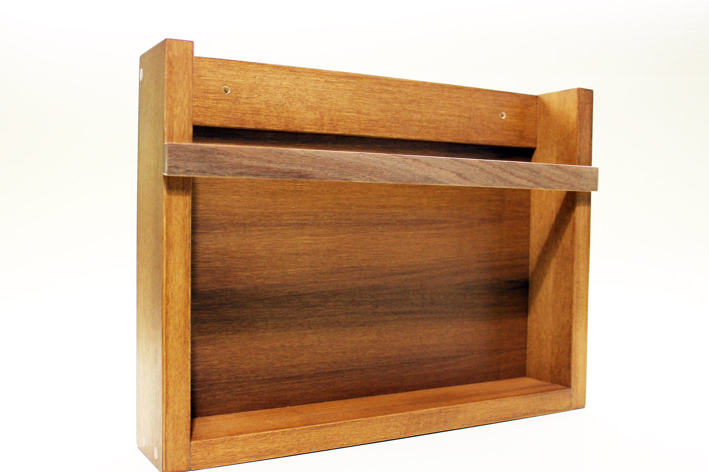 Scaffale Organizer Porta Vinili LP da Parete | Legno Noce Anni 50 | Bixdesign