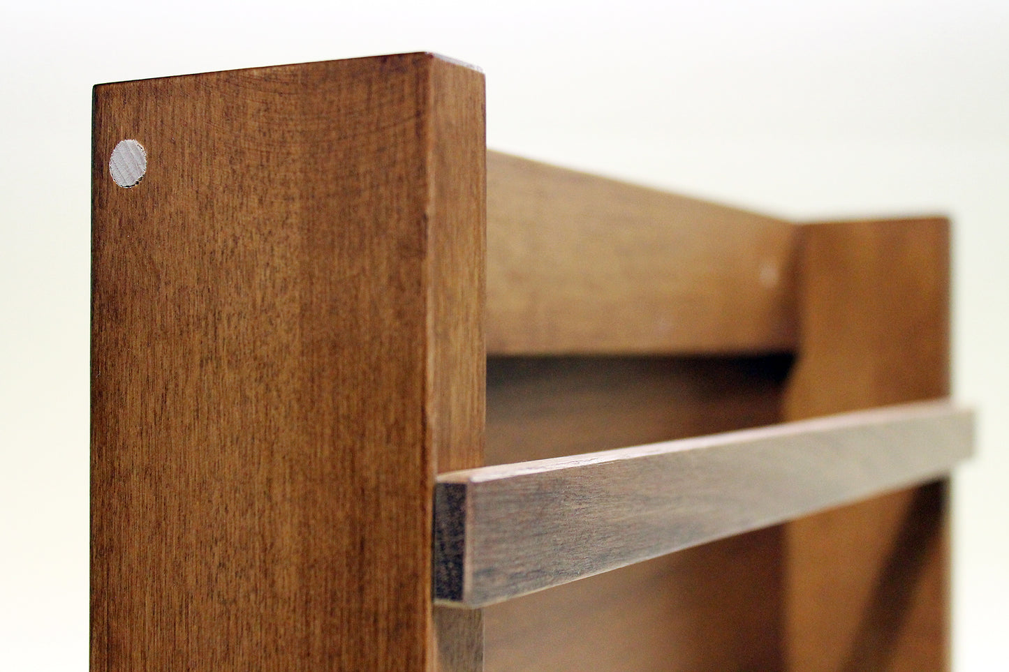 Scaffale Organizer Porta Vinili LP da Parete | Legno Noce Anni 50 | Bixdesign