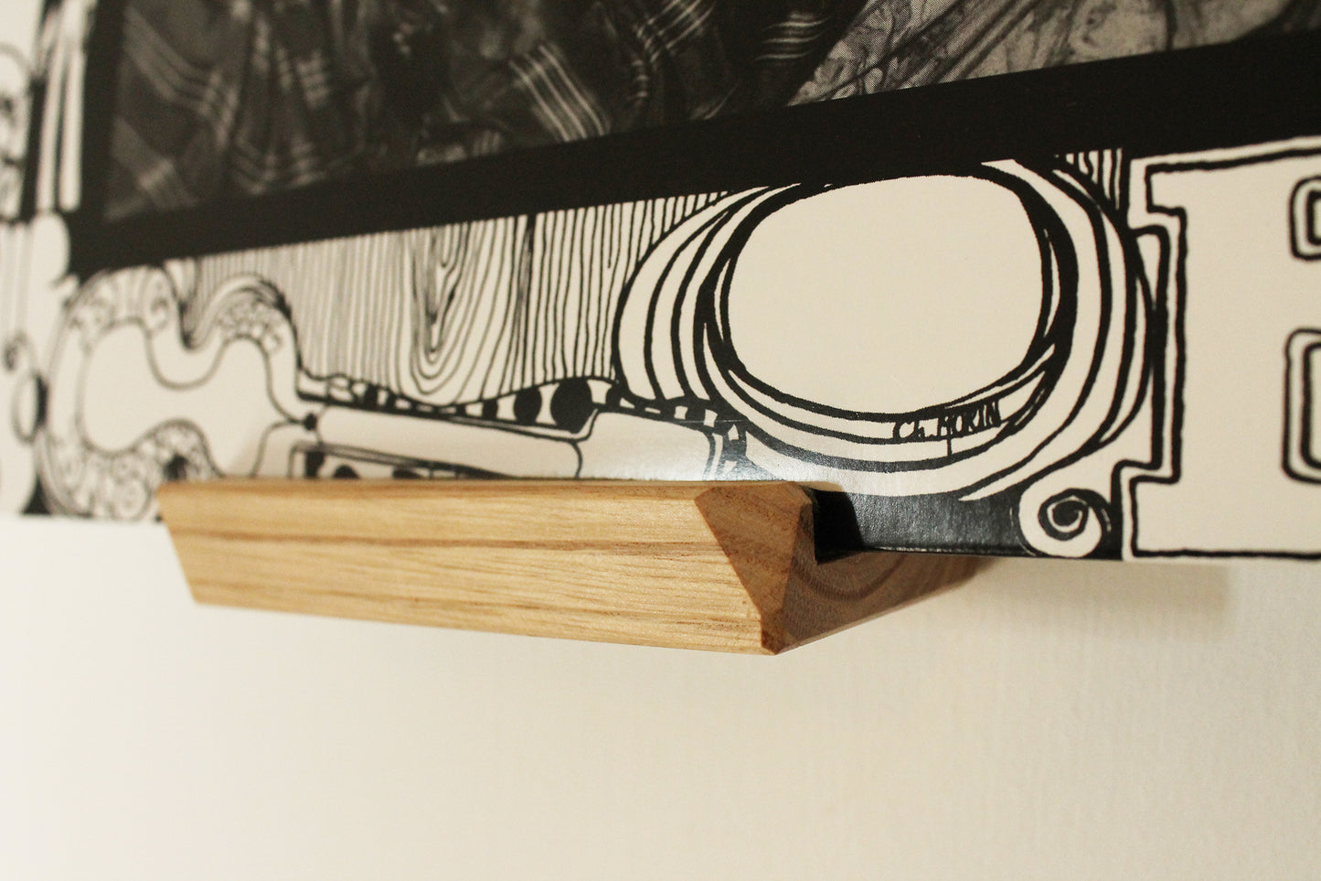 Mensola Porta Vinili LP da Parete in Legno | Espositore Design | Bixdesign