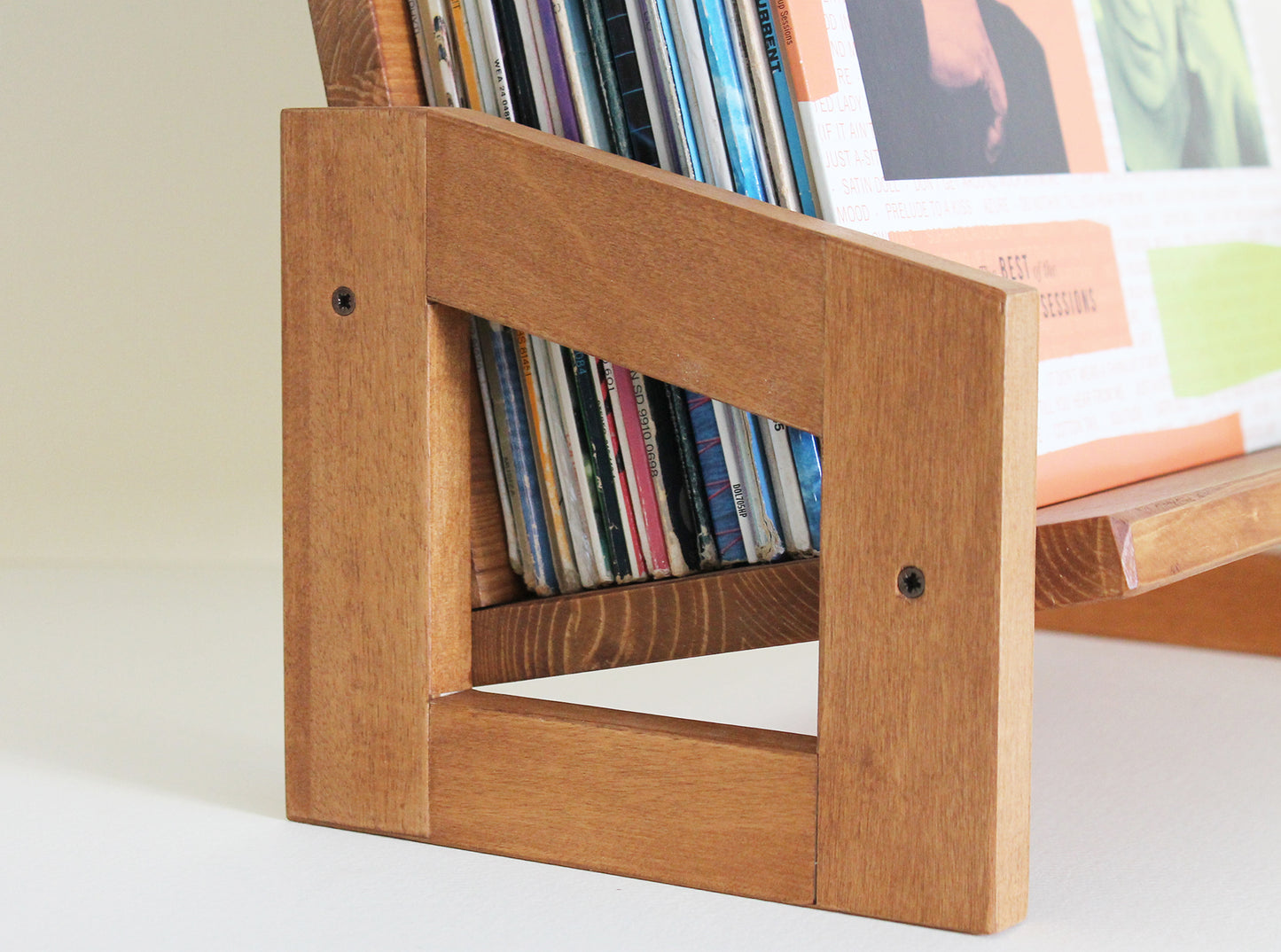 Wooden Vinyl Record Holder – Recordstand | Up to 40 LPs
