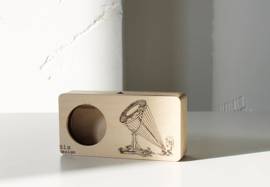 Amplificatore naturale per smartphone. Altoparlante ecologico in legno. mod. LENTIS. Bixdesign