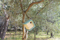 Modern Bird house  in wood for Outdoor garden. 