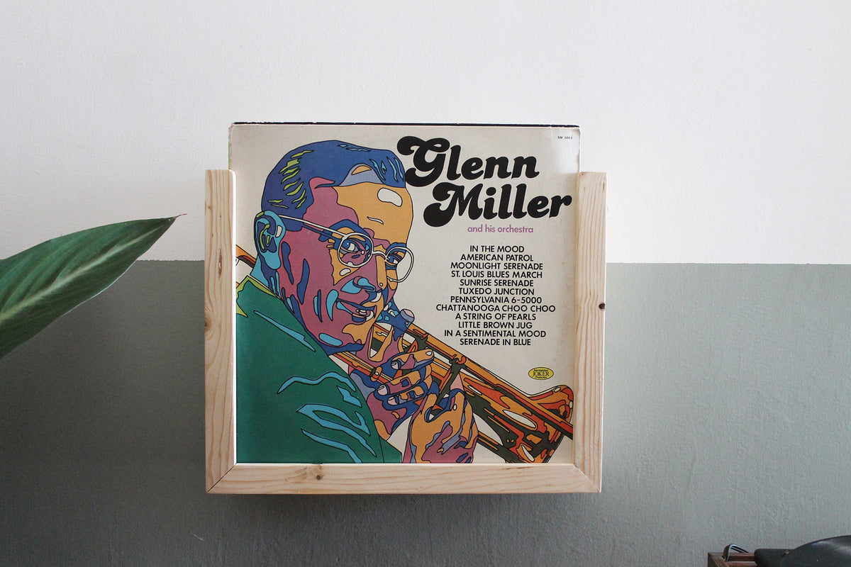 Wooden Wall Mount Vinyl LP Holder | 20 Records Capacity | Bixdesign