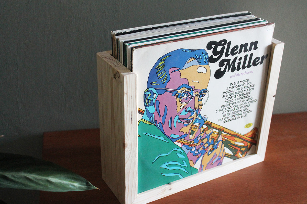 Wooden Wall Mount Vinyl LP Holder | 20 Records Capacity | Bixdesign