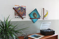 Wooden wall vinyl LP frame. Italian handcrafted design display frame. Perfect for highlighting favorite records. Bixdesign quality.