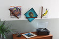 Wooden wall vinyl LP frame. Italian handcrafted design display frame. Perfect for highlighting favorite records. Bixdesign quality.