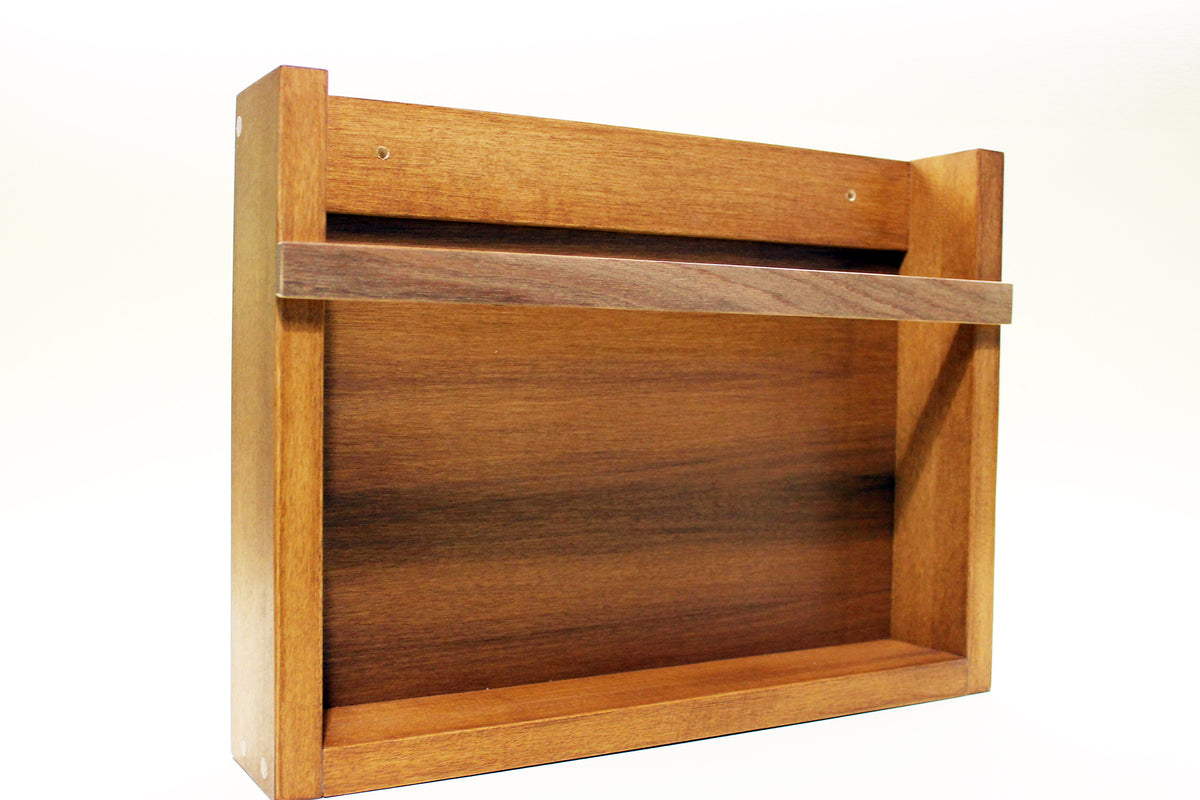 Scaffale Organizer Porta Vinili LP da Parete | Legno Noce Anni 50 | Bixdesign