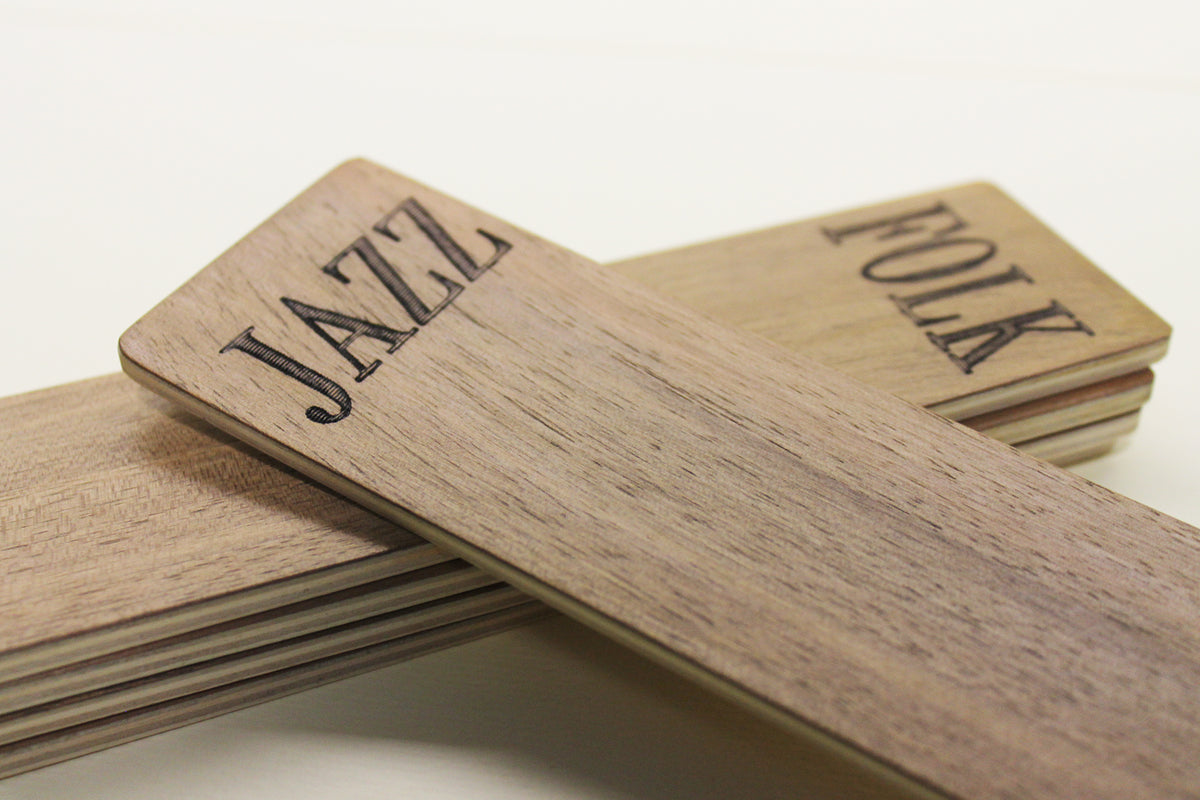 Wooden Vinyl Record Dividers | LP Collection Organization | Bixdesign