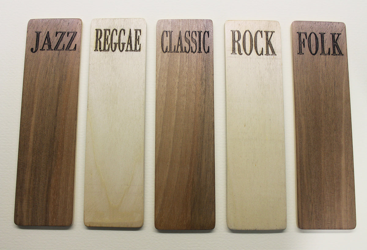 Wooden Vinyl Record Dividers | LP Collection Organization | Bixdesign