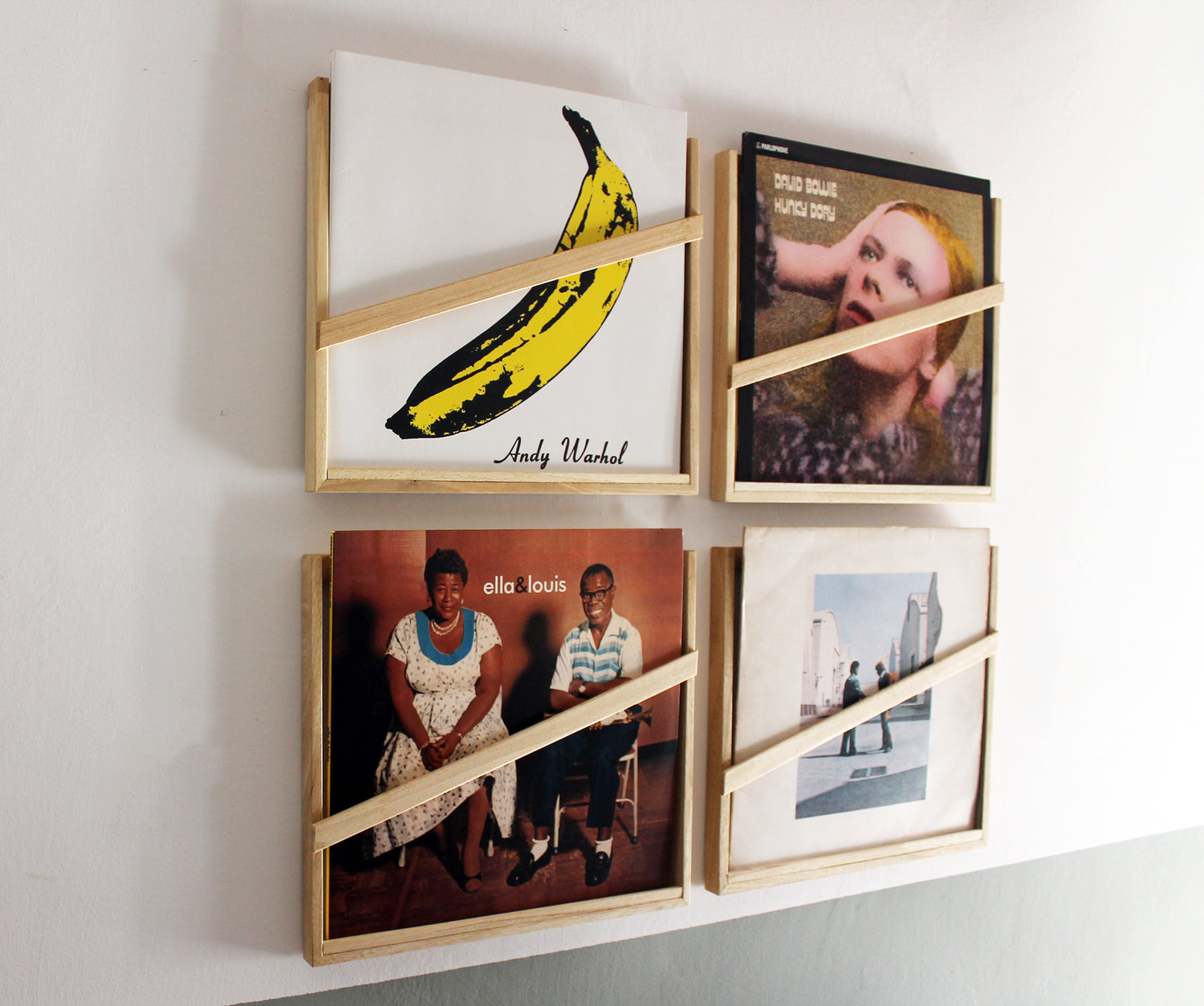 Set 18 Porta Vinile Da Parete In Acrilico Trasparente - Espositore Per Dischi E CD - Adesivo Senza Fori - Foto 5