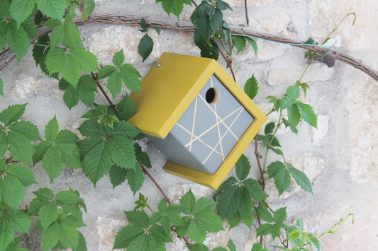 KU-BIRD YELLOW Nesting house for birds